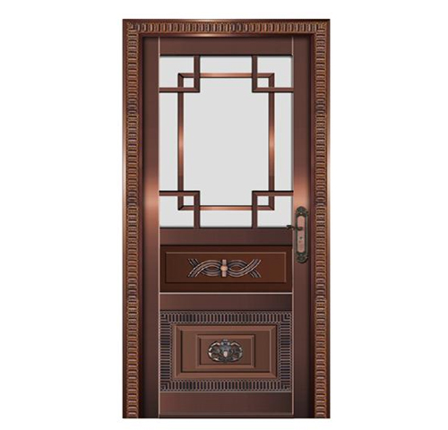 别墅单门铜门效果图